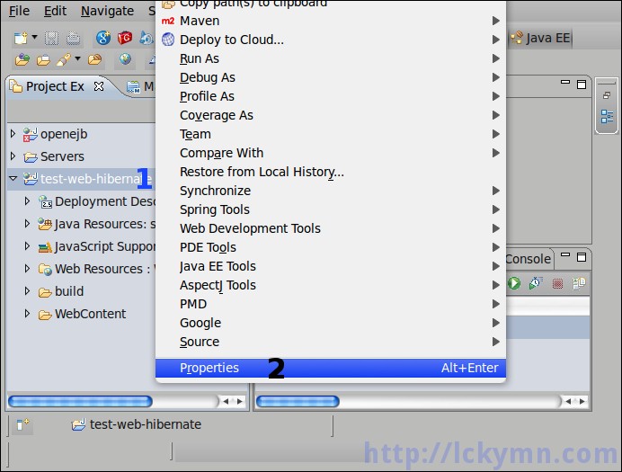 Right click on your project -&gt; Select the &#39;Properties&#39;.
