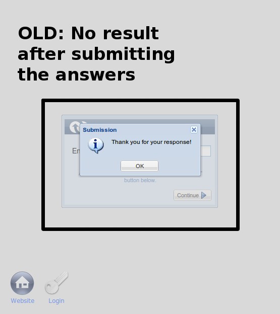 Old Respondent UI with no result after submission