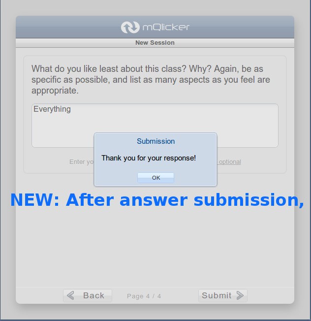 New Respondent UI with result after answer submission